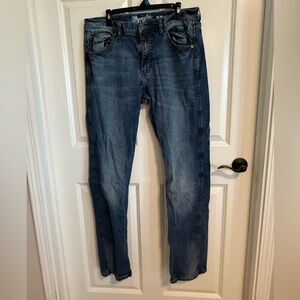 Wrangler Men's Slim Straight Jeans - Dark Blue